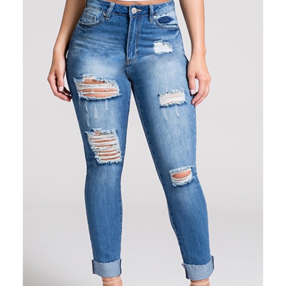 NWT Ripped High Rise Jeans - Picture 3 of 4